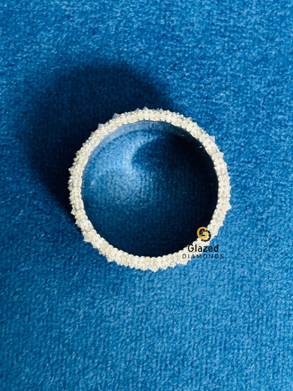 Upside Down Setting Round Cut Moissanite Reverse Band