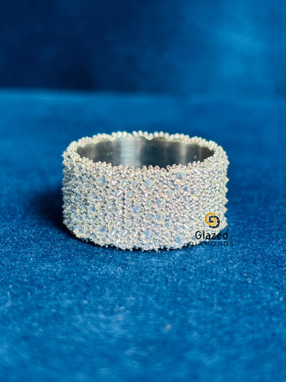 Upside Down Setting Round Cut Moissanite Reverse Band