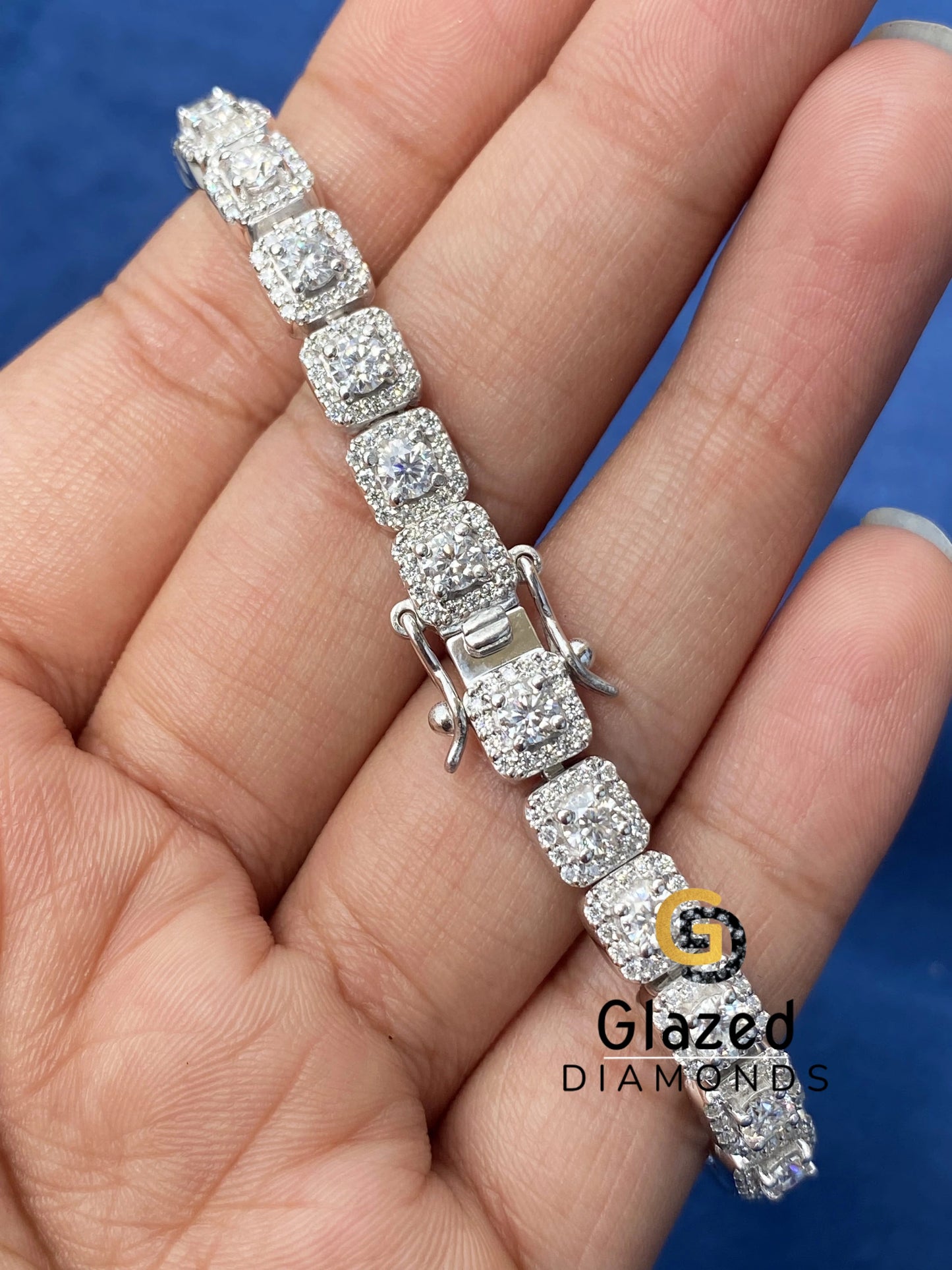 925 Silver1 6MMMoissanite Bracelet