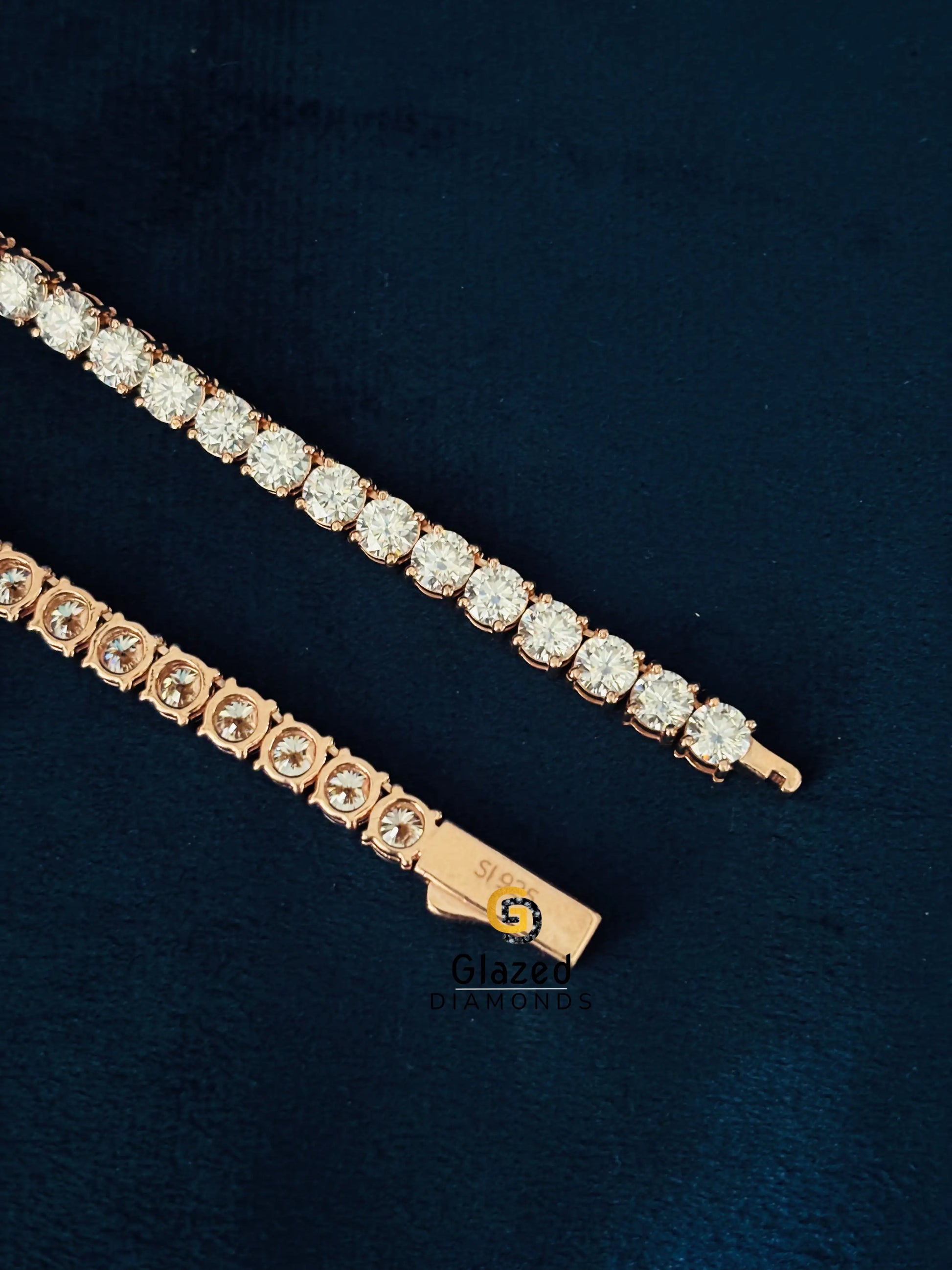 925 Silver 6MM Round Tennis Moissanite Hip Hop Chain