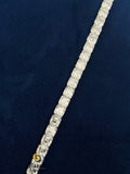 925 Silver Asscher VVS Moissanite D Colorless Bracelet