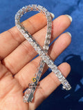 925 Silver Asscher VVS Moissanite Tennis Link Bracelet