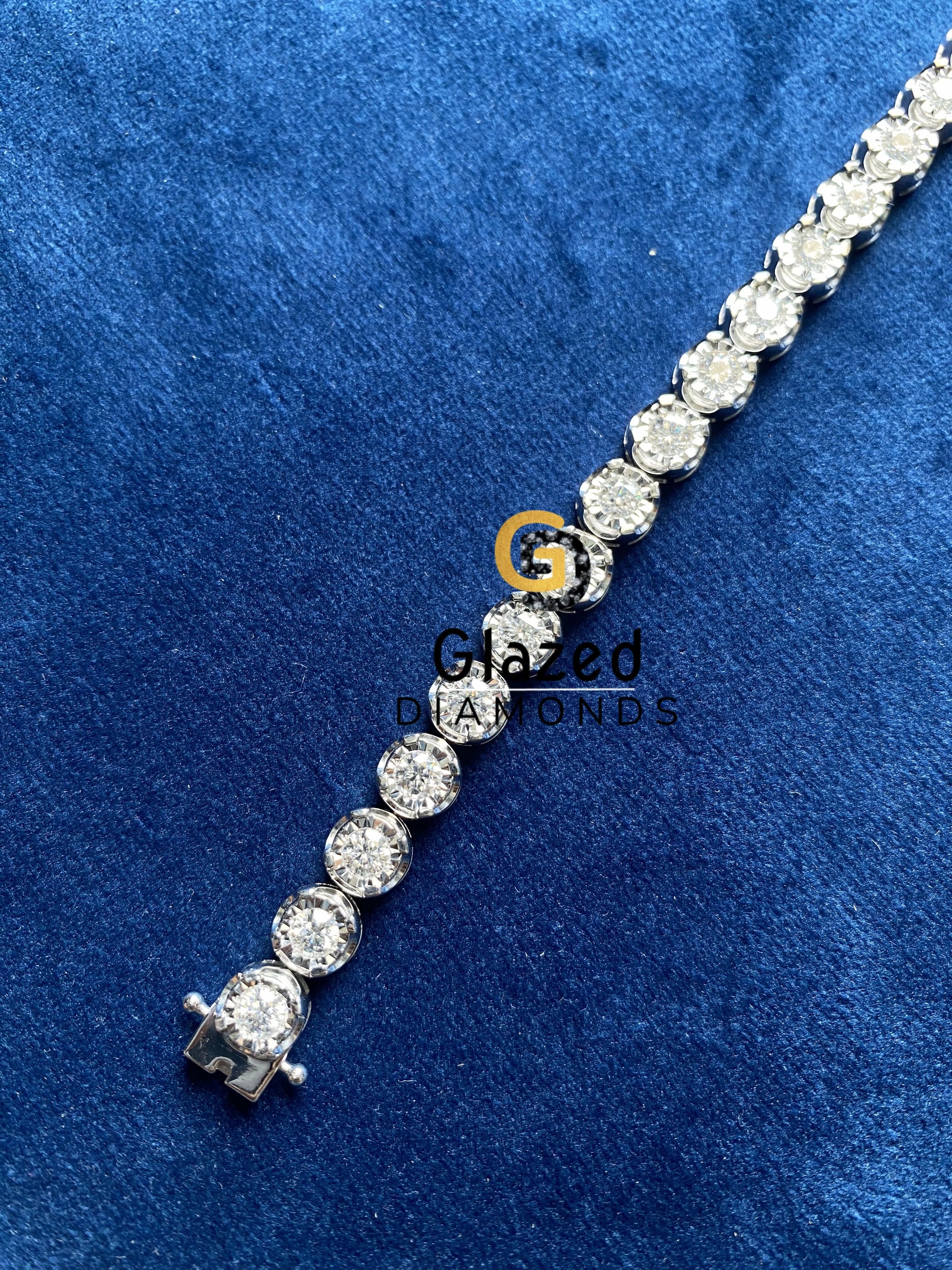 925 Silver Bezel Set Moissanite Barcelet