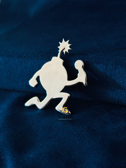 925 Silver Cartoon Bomb Pendant For Men