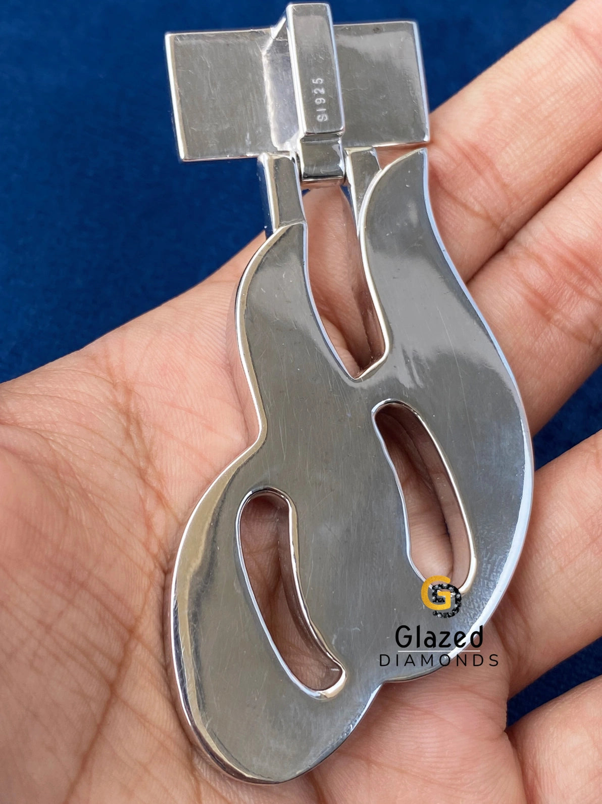925 Silver Custom Enamel Letter Hip Hop Pendant