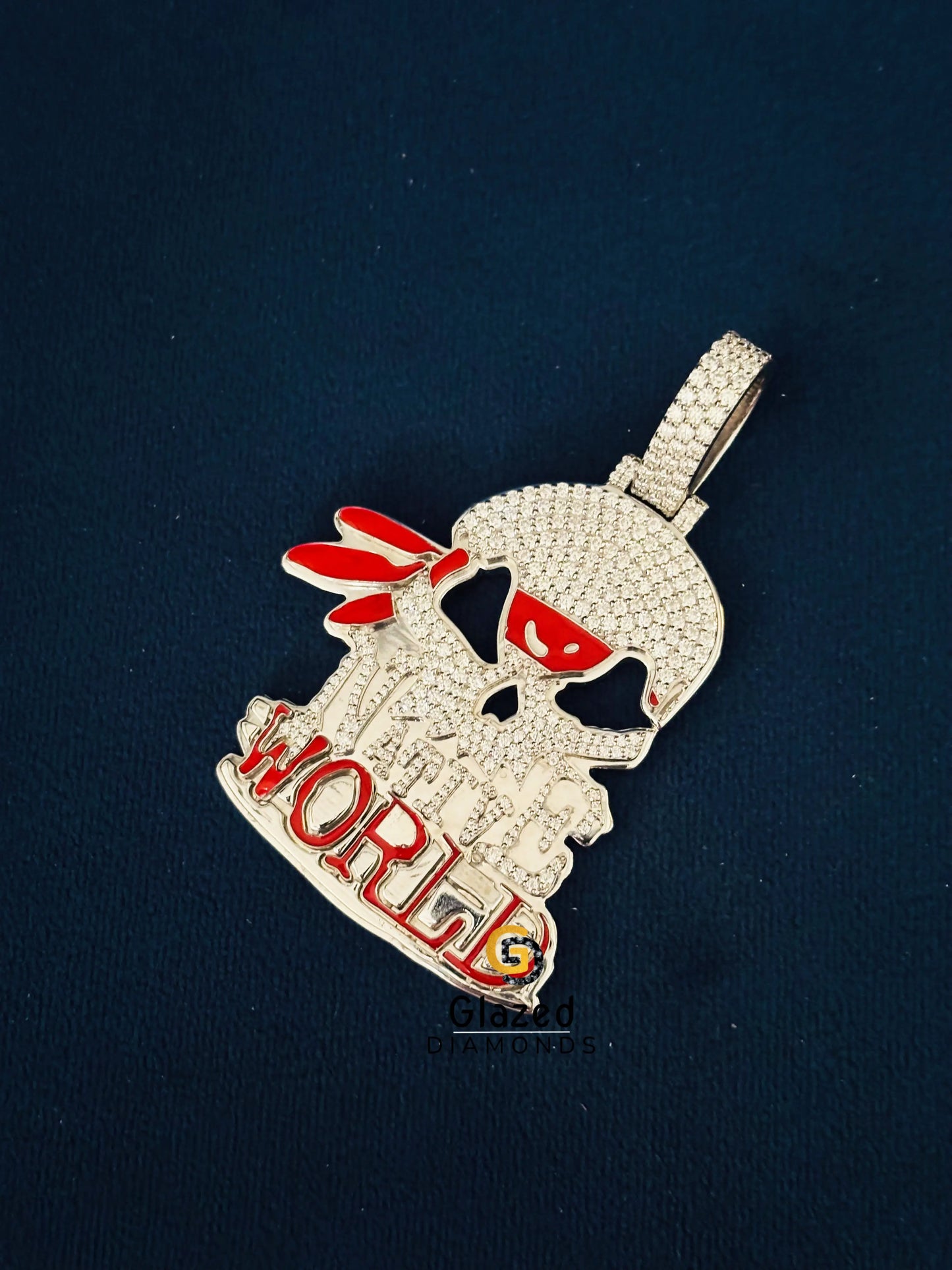 925 Silver Custom Head Skull Moissanite Hip Hop Pendant