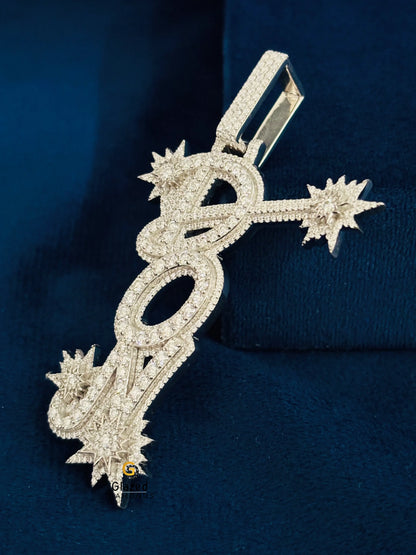 925 Silver Don Custom Letter Moissanite Pendant For Men