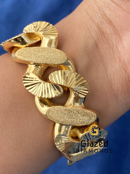 925 Silver Dust Cuban Link Bracelet