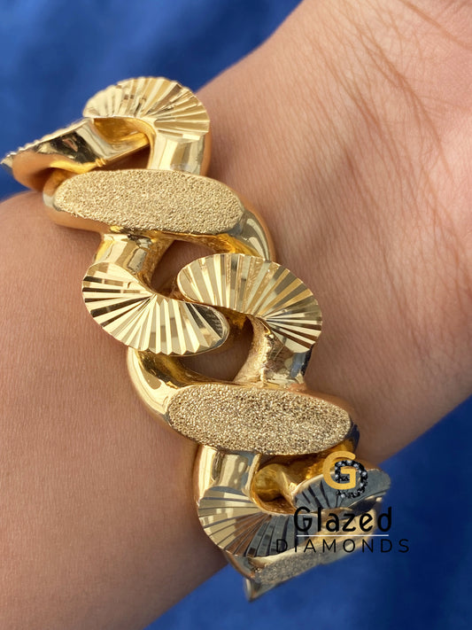 925 Silver Dust Cuban Link Bracelet