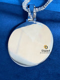 925 Silver Enamel Tiger Fully Iced Out Pendant For Men