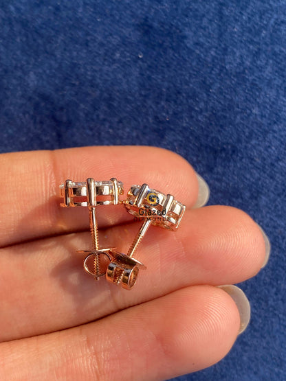 925 Silver Floral Cluster Stud Earrings