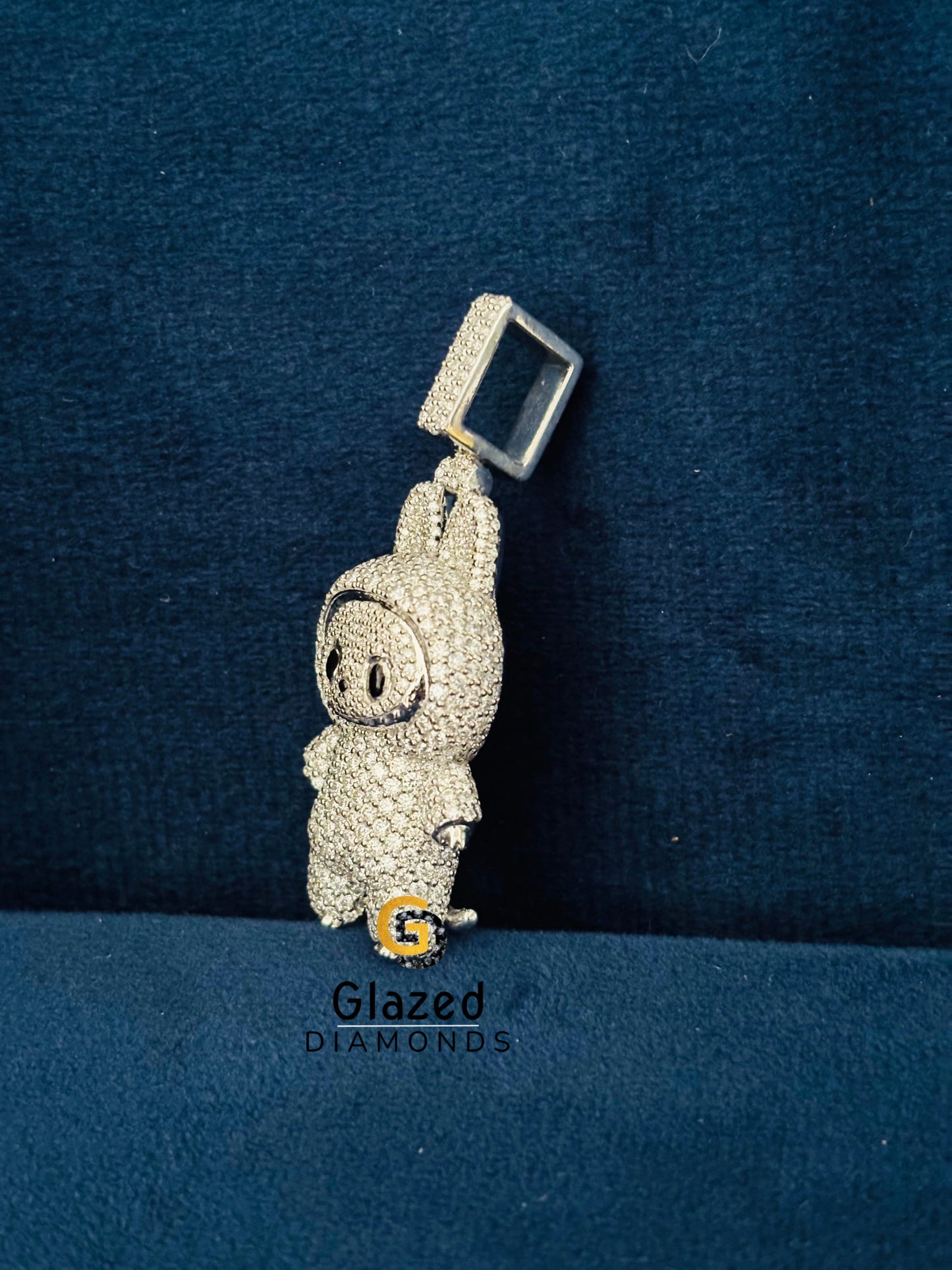 925 Silver Fully Moissanite Labubu Pendant