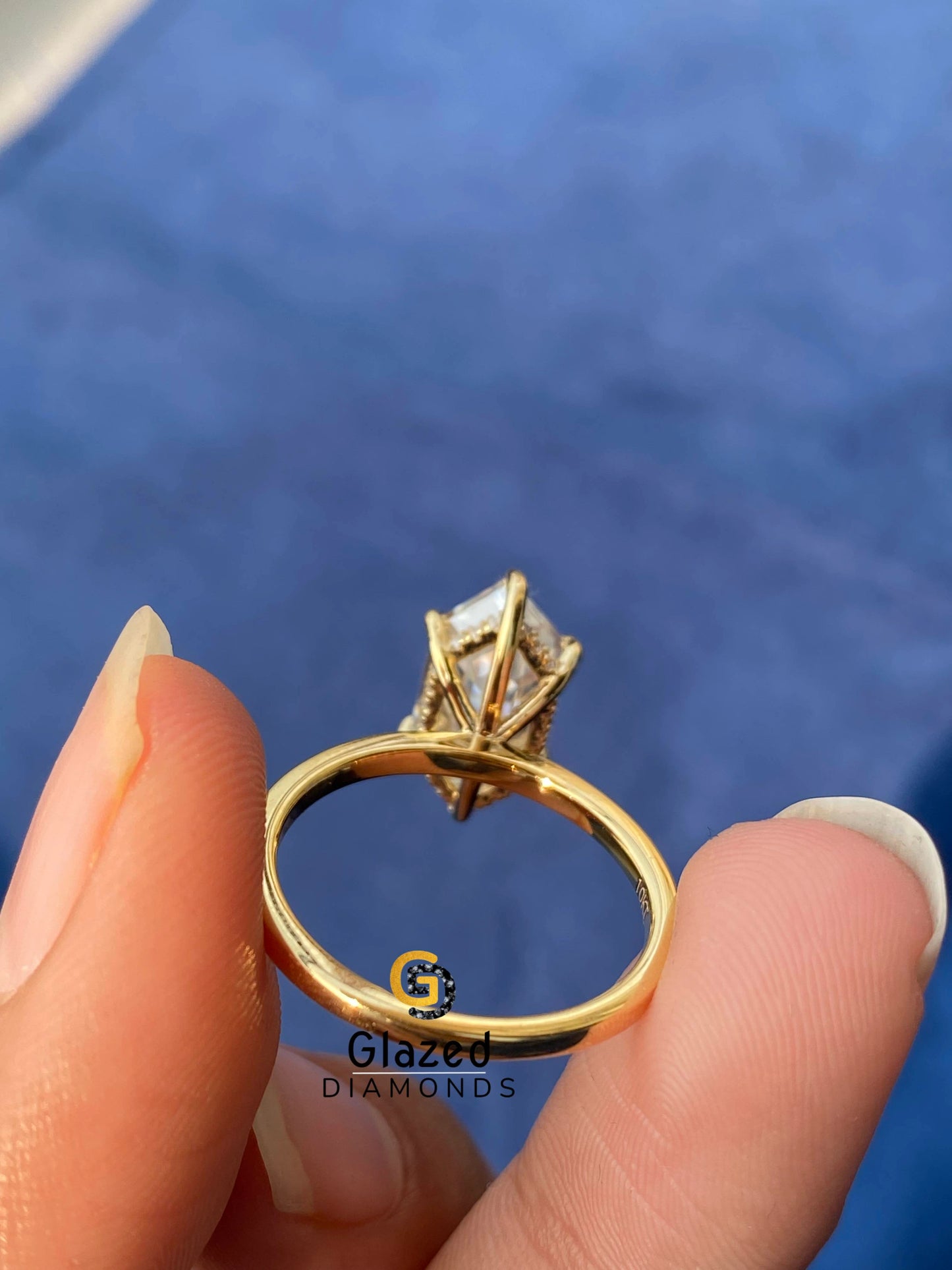 925 Silver Hexagon Wedding Ring For Her