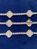 925 Silver Hip Hop Bracelet Round Brilliant Moissanite