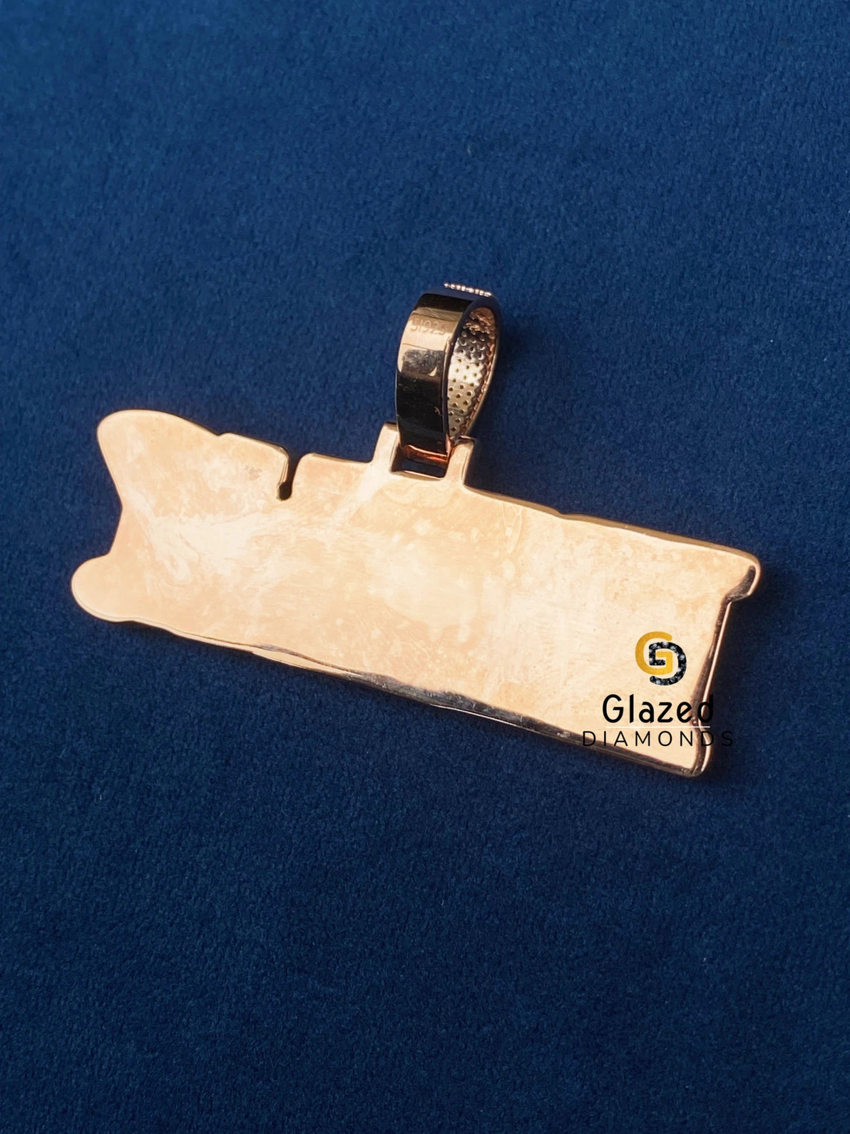 925 Silver Hip Hop Custom Enamel Bust Down Pendant