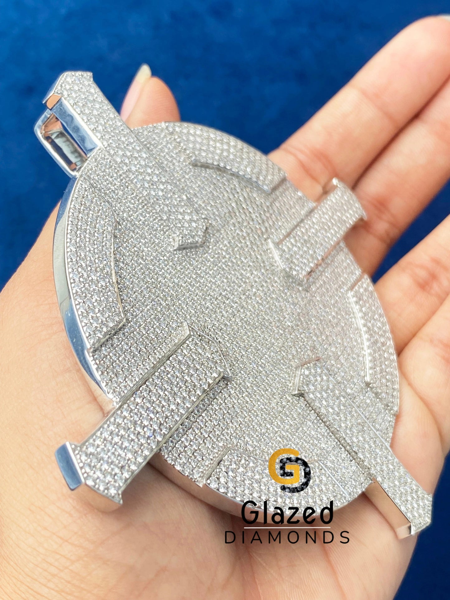 925 Silver Hip Hop Disc Moissanite Rappers Pendant