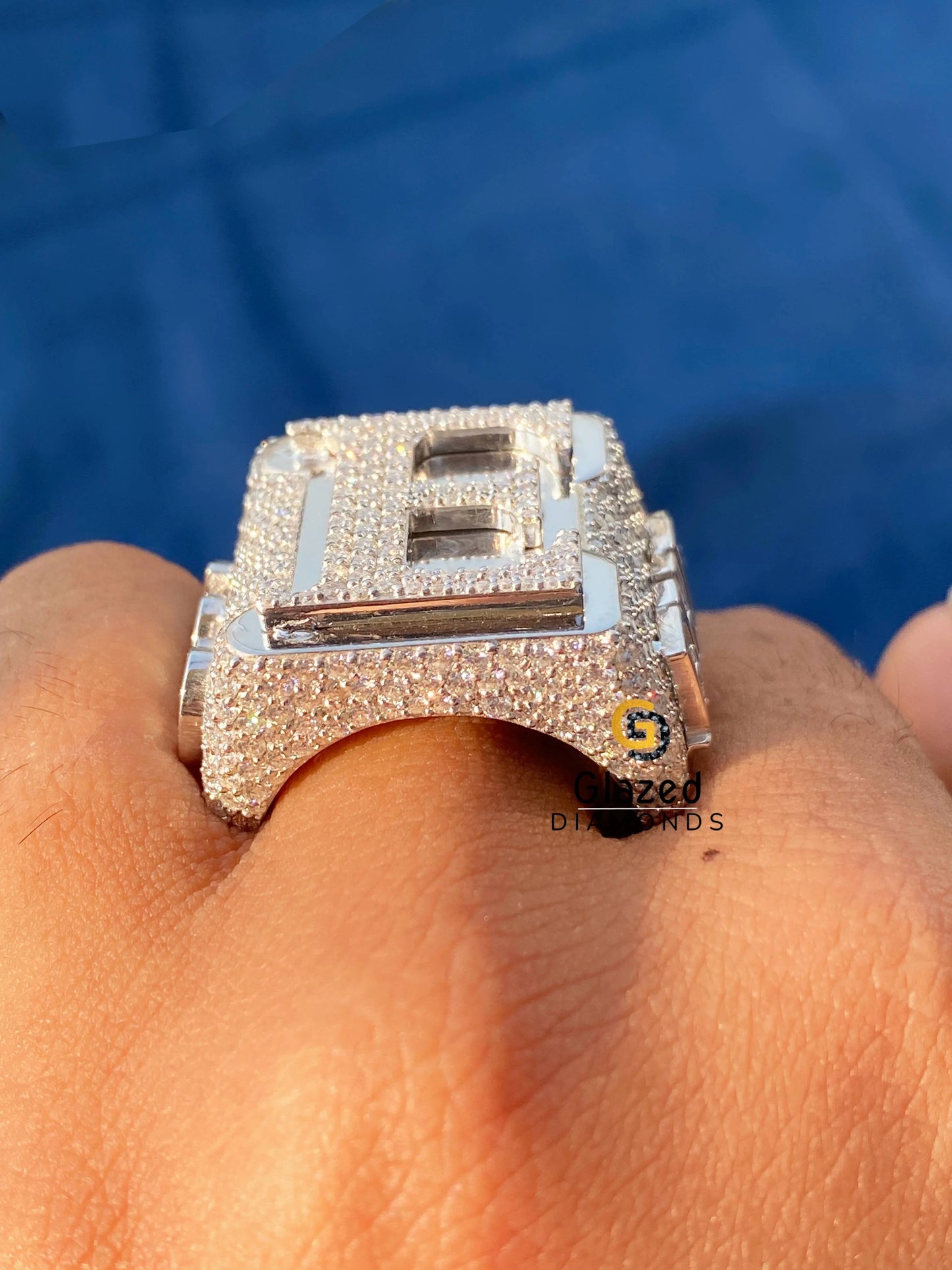 925 Silver Iced Out Hip Hop Ring
