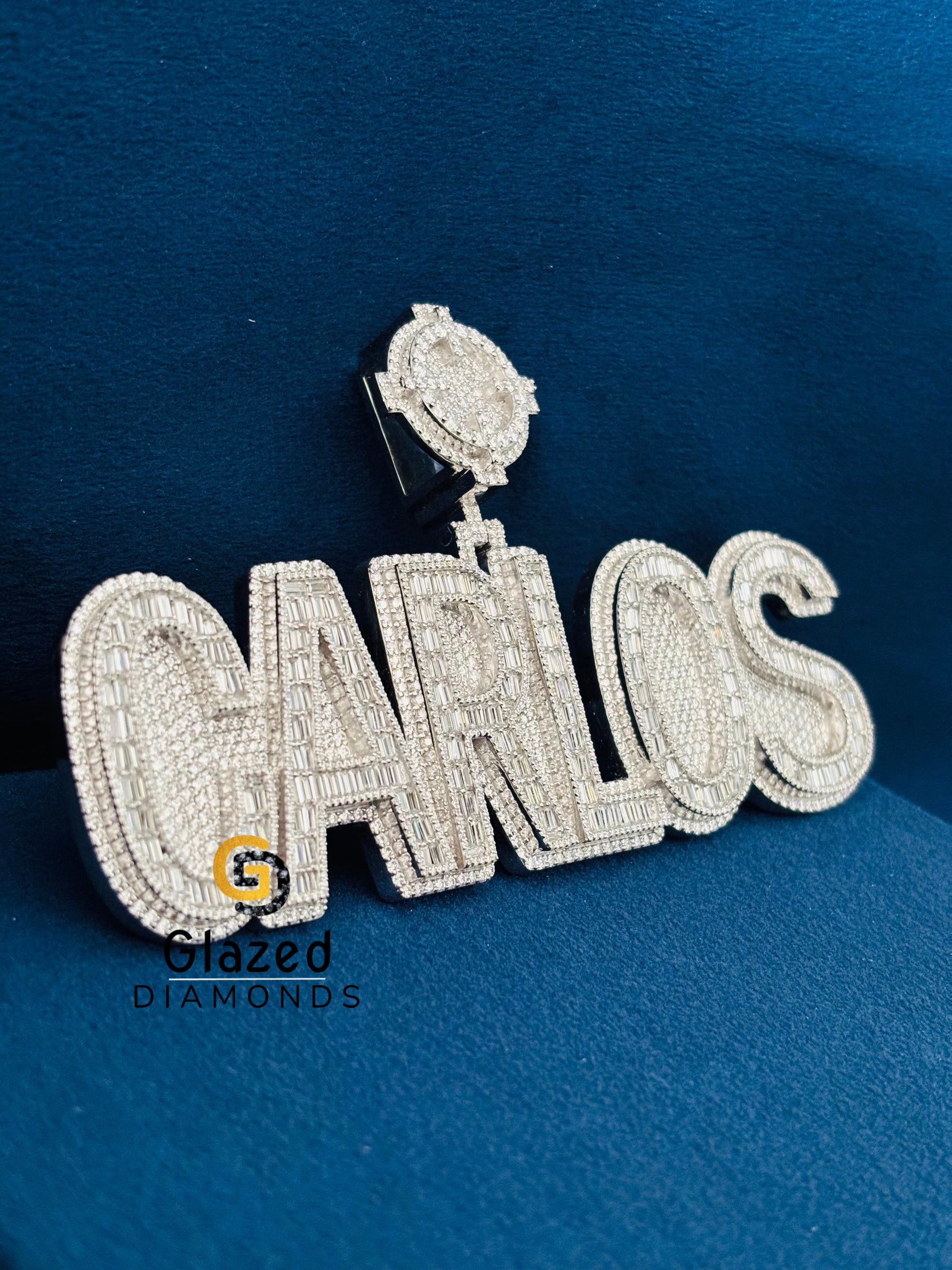 925 Silver Initial Latter Diamond Pendant