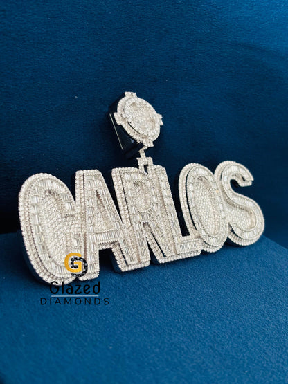 925 Silver Initial Latter Diamond Pendant