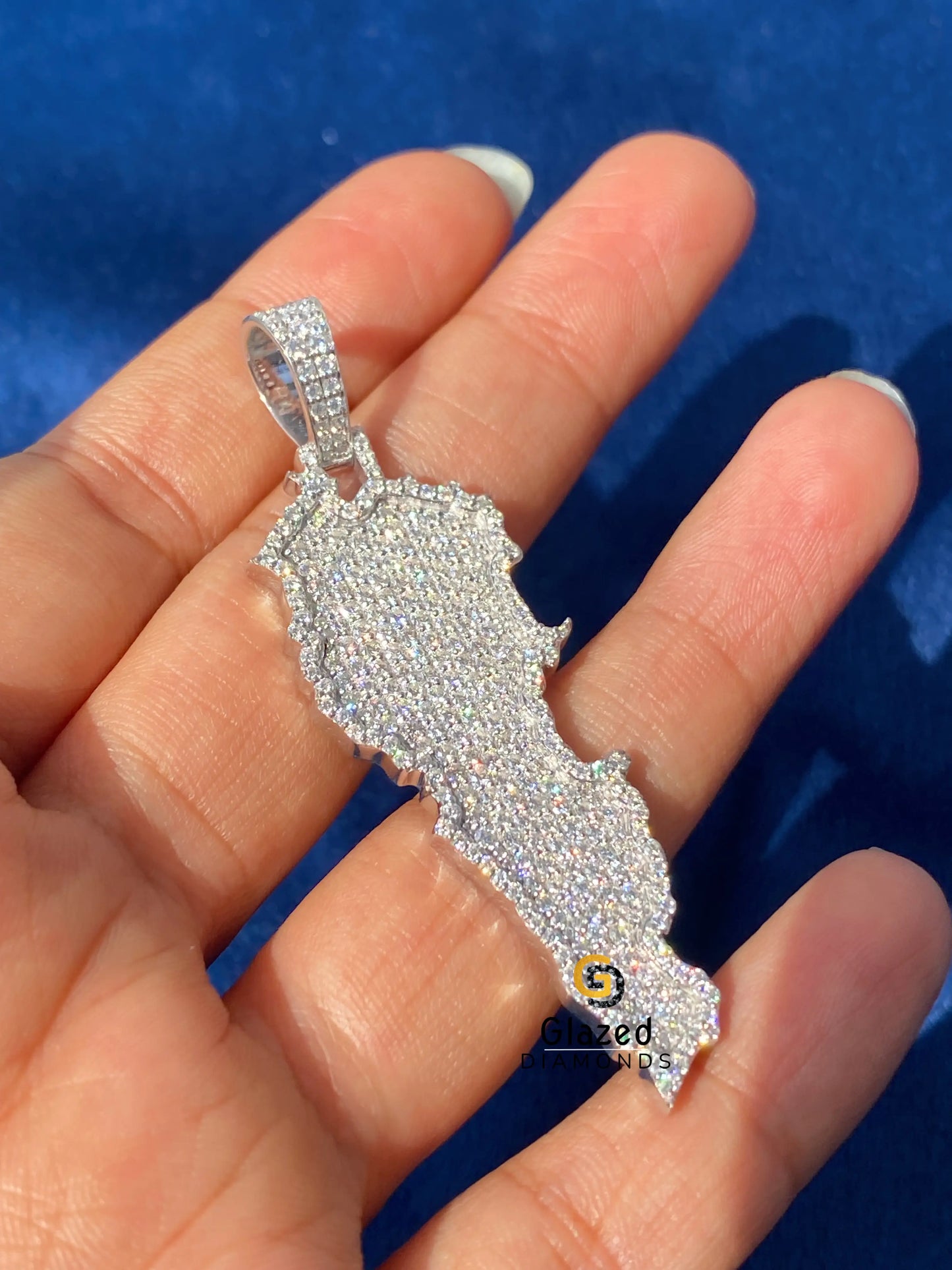 925 Silver Lebanon Country Moissanite Pendant