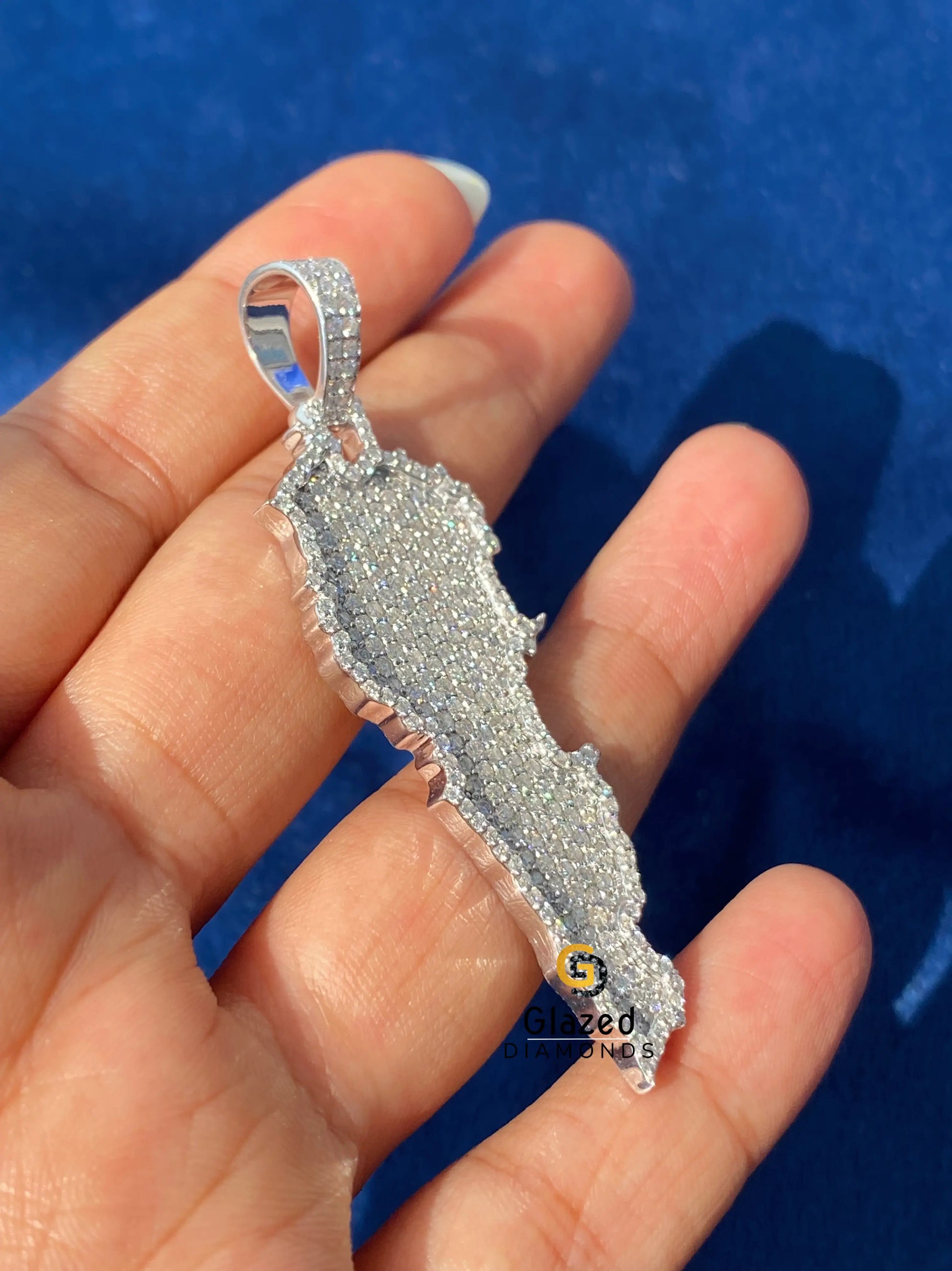 925 Silver Lebanon Country Moissanite Pendant For Men