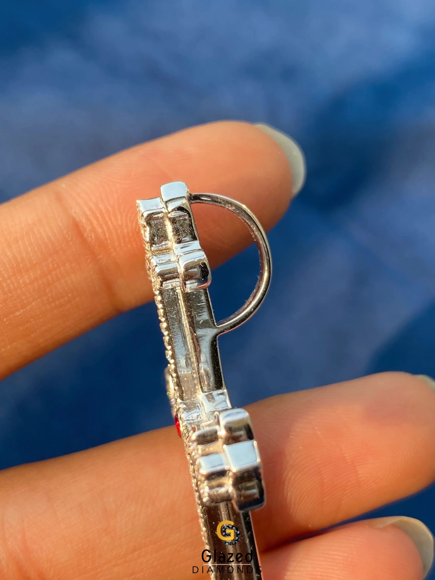 925 Silver Moissanite Cross Pendant