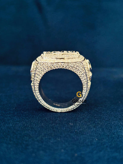 925 Silver Moissanite Hip Hop Men Ring