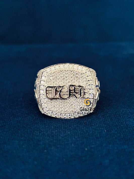 925 Silver Moissanite Hip Hop Ring For Men