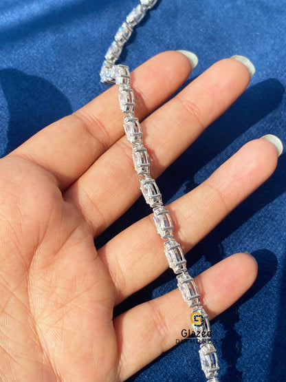 925 Silver Moissanite Marquise Cut Hip Hop Chain For Men