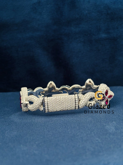 925 Silver Moissanite Pink Marquise Bracelets