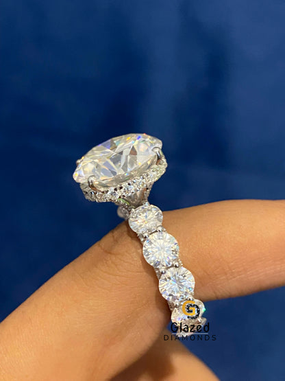925 Silver Moissanite Round Wedding Ring