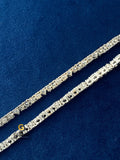 925 Silver Multistone Moissanite Diamond Studded Chain
