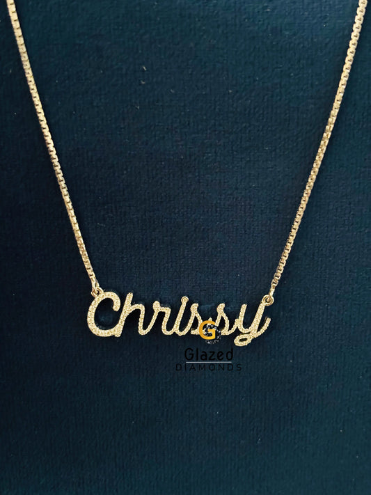 925 Silver Name Moissanite Pendant