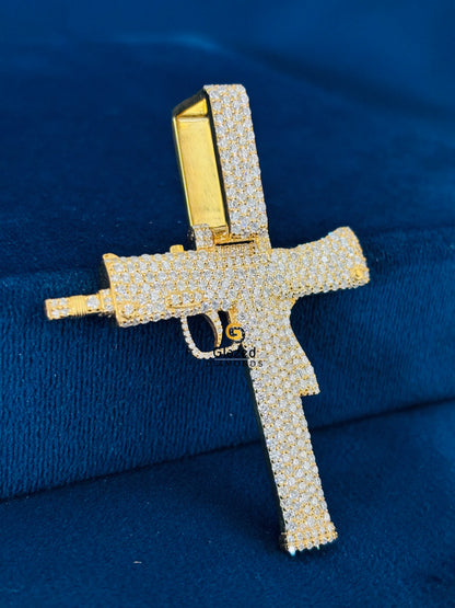 925 Silver Revolver Gun Charm Pendant