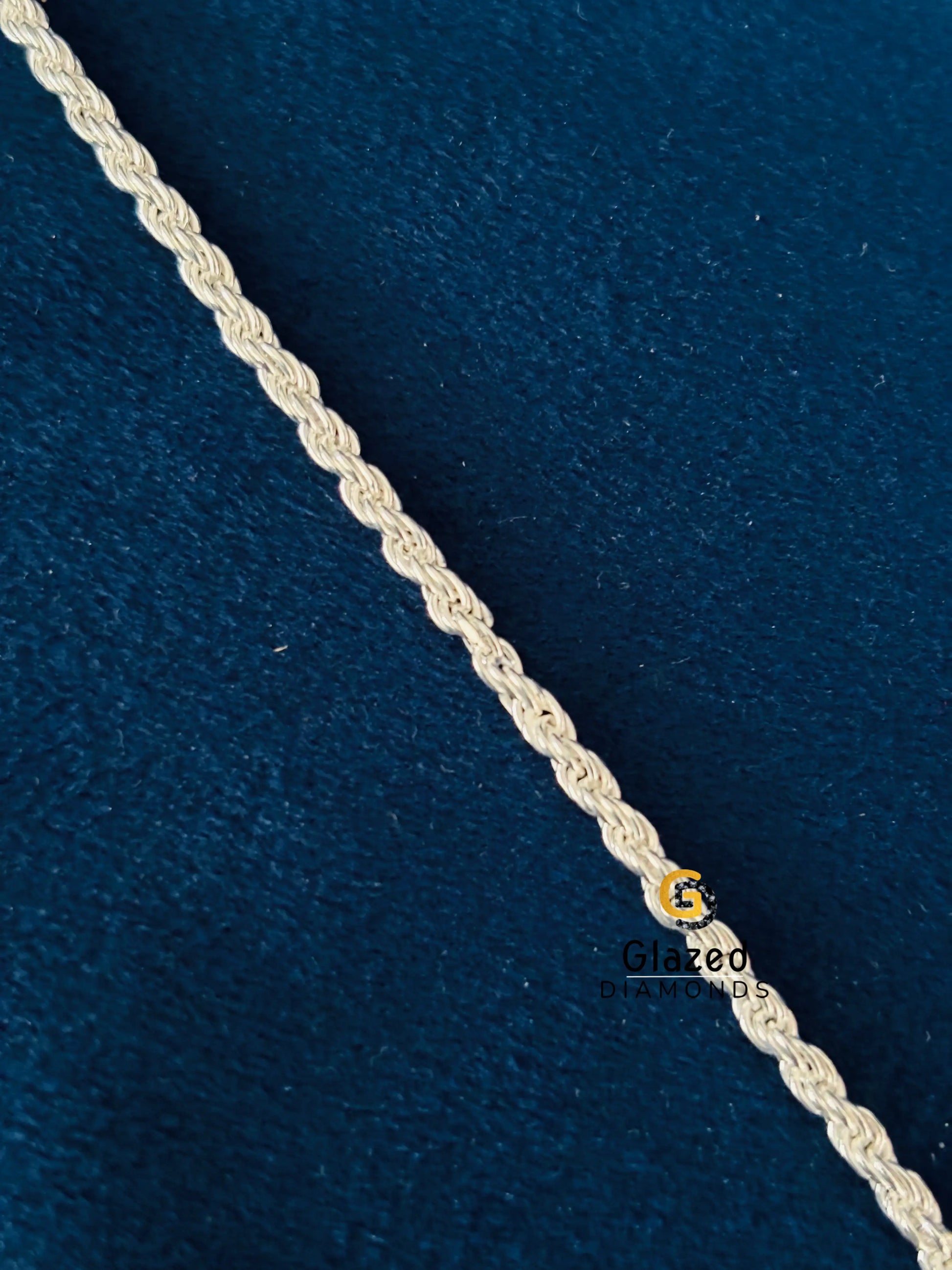 925 Silver Rope Chain For Unisex