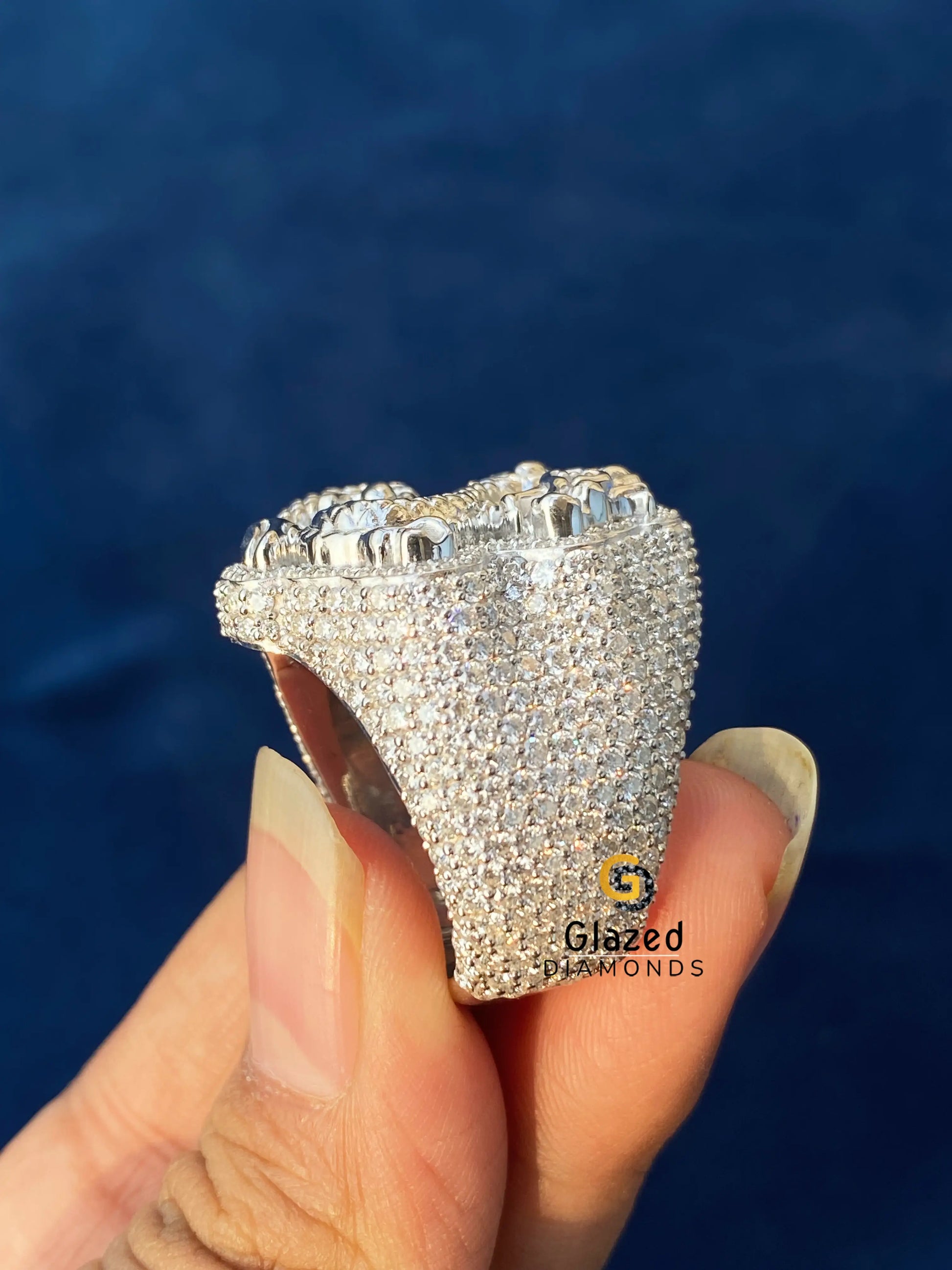 925 Silver Snake Shape Moissanite Hip Hop Ring For Men