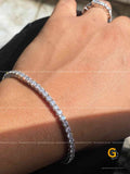 925 Silver Solitaire Moissanite Bracelet for Women