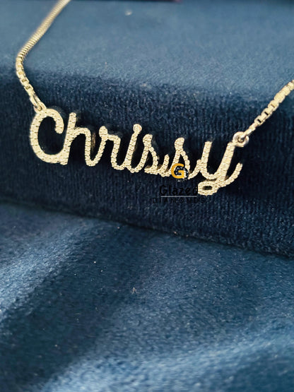 925 Silver VVS Moissanite Custom Name Pendant