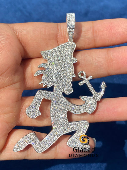 925 Silver VVS Moissanite Fully Anchor HatchetMan Pendant