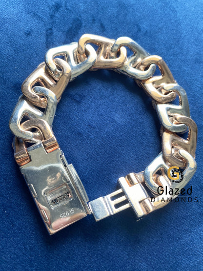 925 Silver VVS Moissanite Two Tone Bracelet