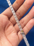 925 Silver VVs Princess Moissanite Hip Hop Bracelet