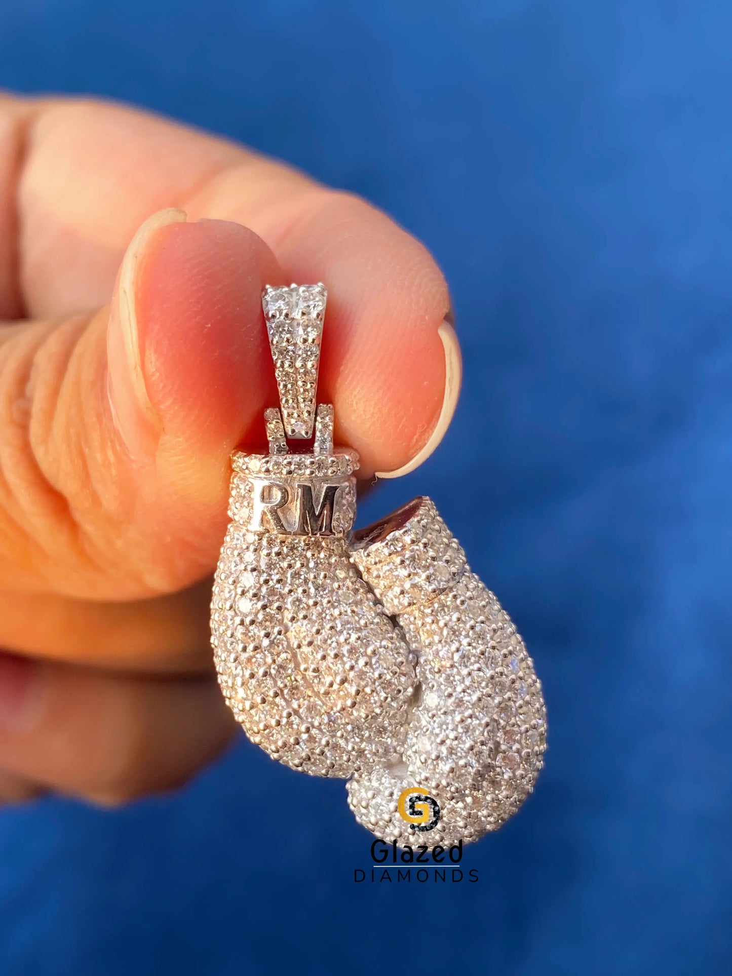925 Sterling Silver Boxer Glove Pendant