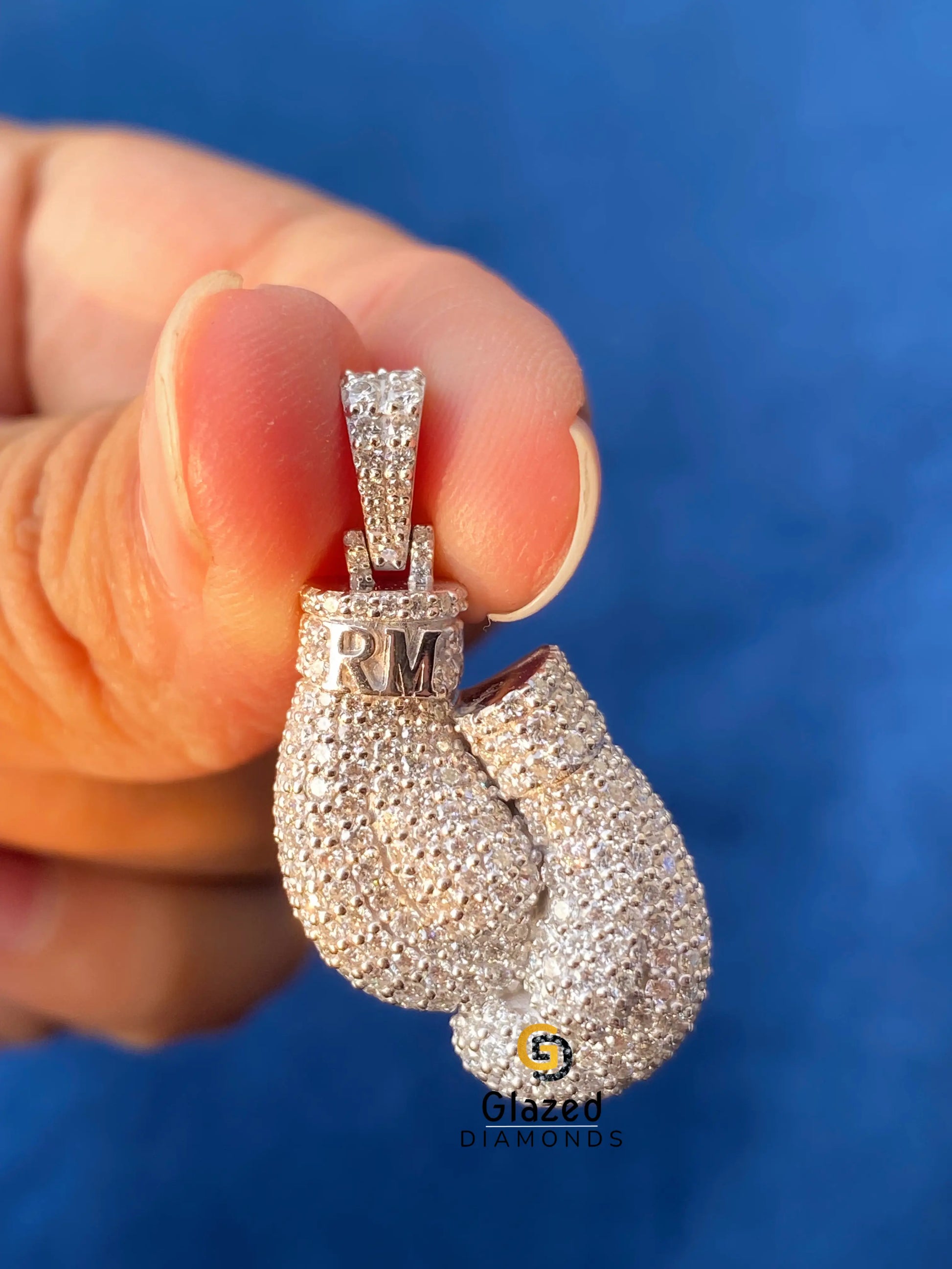 925 Sterling Silver Boxer Glove Pendant