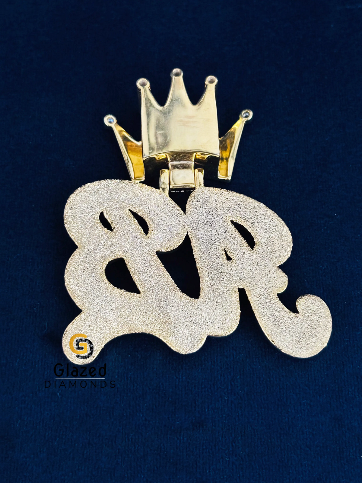 925 Sterling Silver Custom Moissanite Iced Out Hip Hop Crown Pendant 