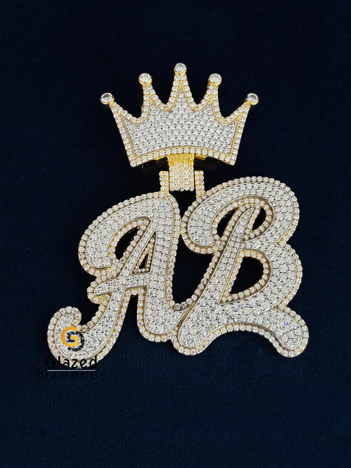 925 Sterling Silver Custom Moissanite Iced Out Hip Hop Crown Pendant For Men