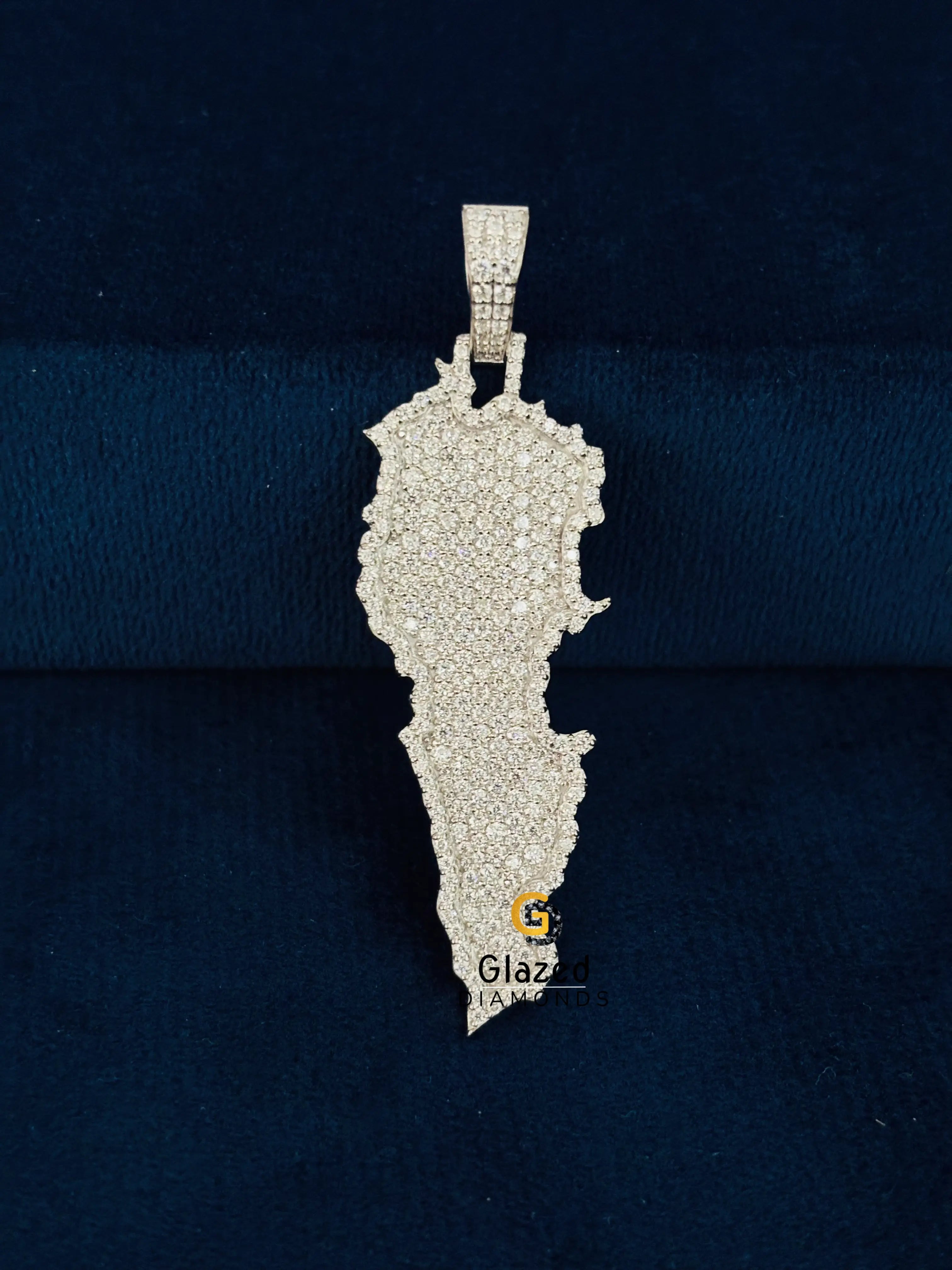 925 Sterling Silver Lebanon Country Moissanite Pendant
