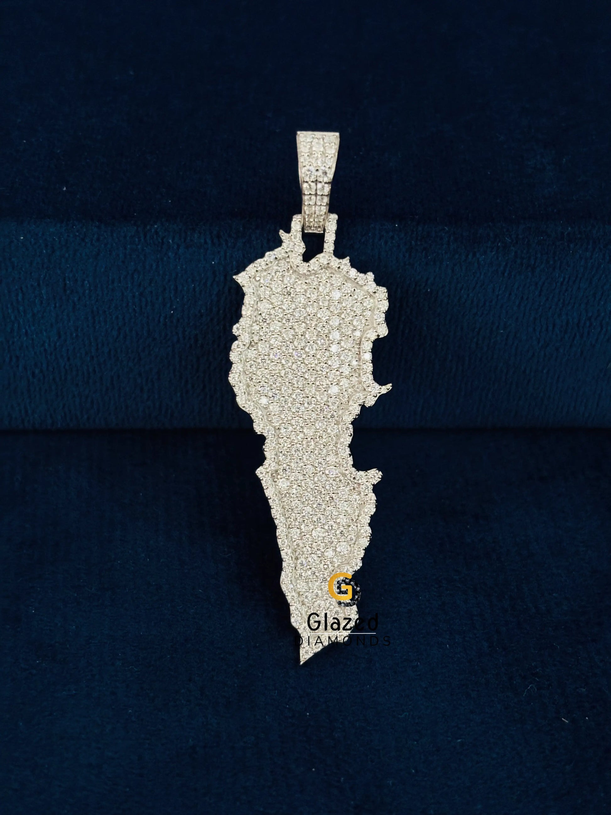 925 Sterling Silver Lebanon Country Moissanite Pendant