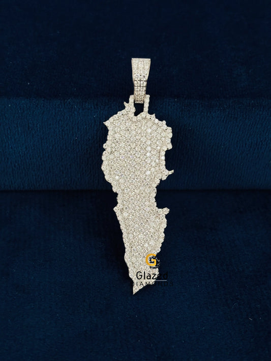 925 Sterling Silver Lebanon Country Moissanite Pendant