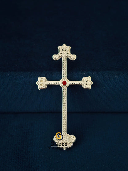 925 Sterling Silver Moissanite Cross Pendant