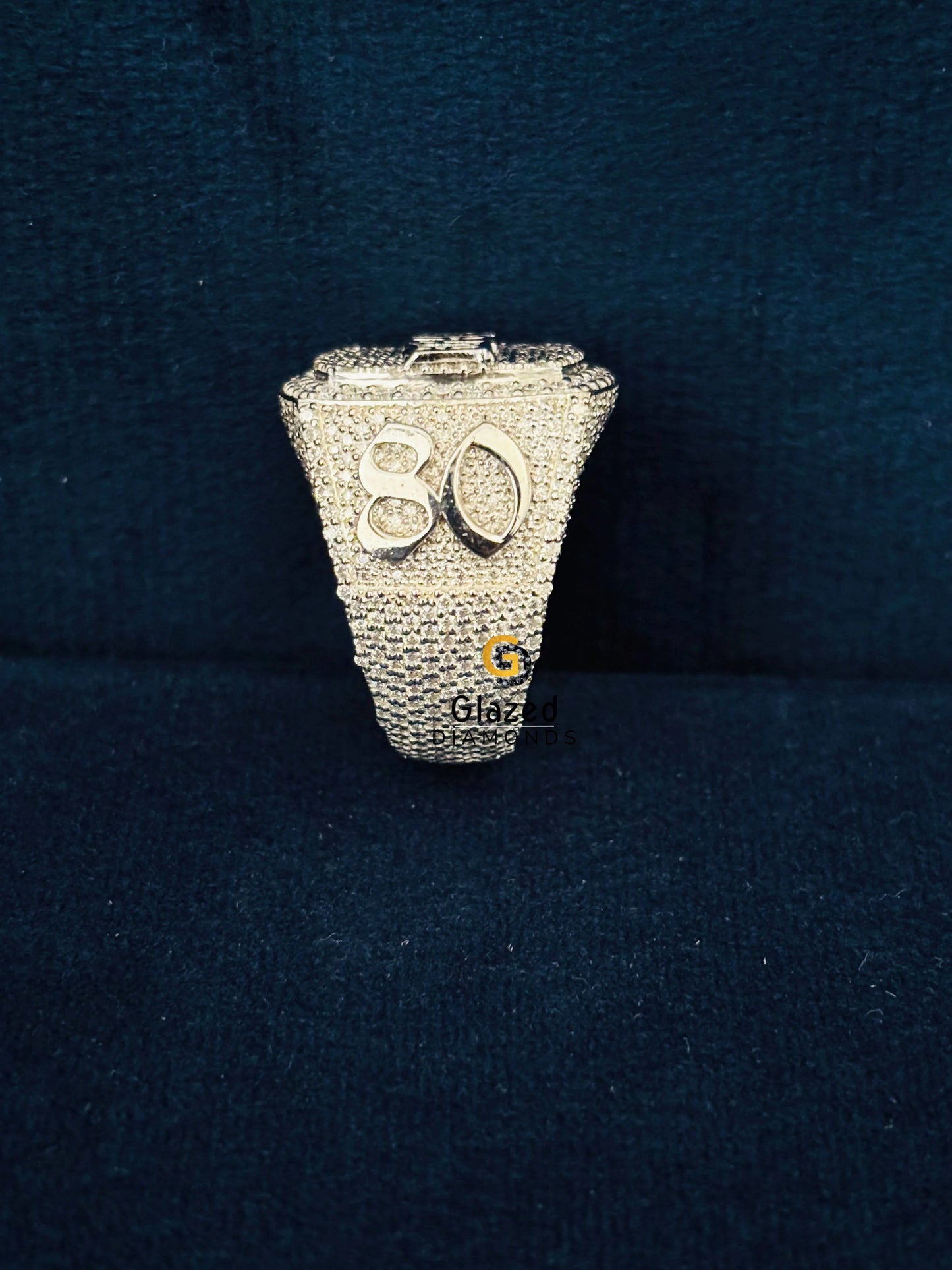 925 Sterling Silver Moissanite Hip Hop Ring for Men